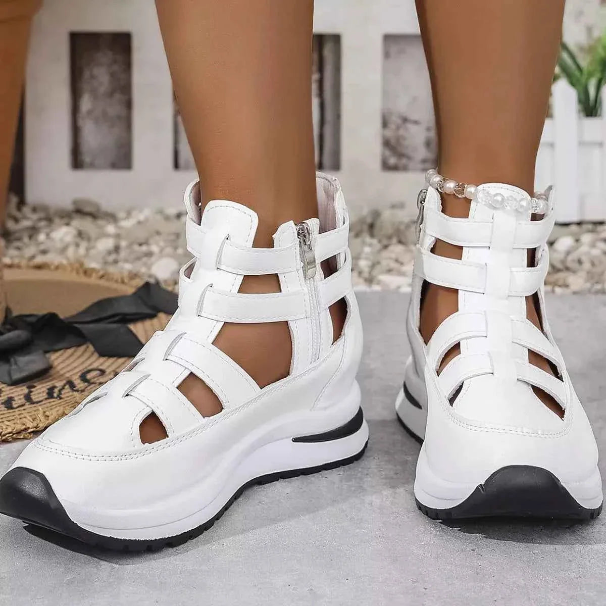 Cutout Platform Sneakers