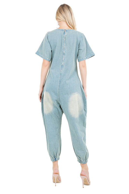 WOMEN FASHION DENIM JUMPSUIT