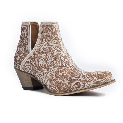 Western Moxie Hand-Tooled Booties