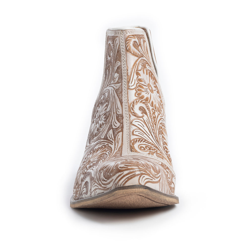 Western Moxie Hand-Tooled Booties