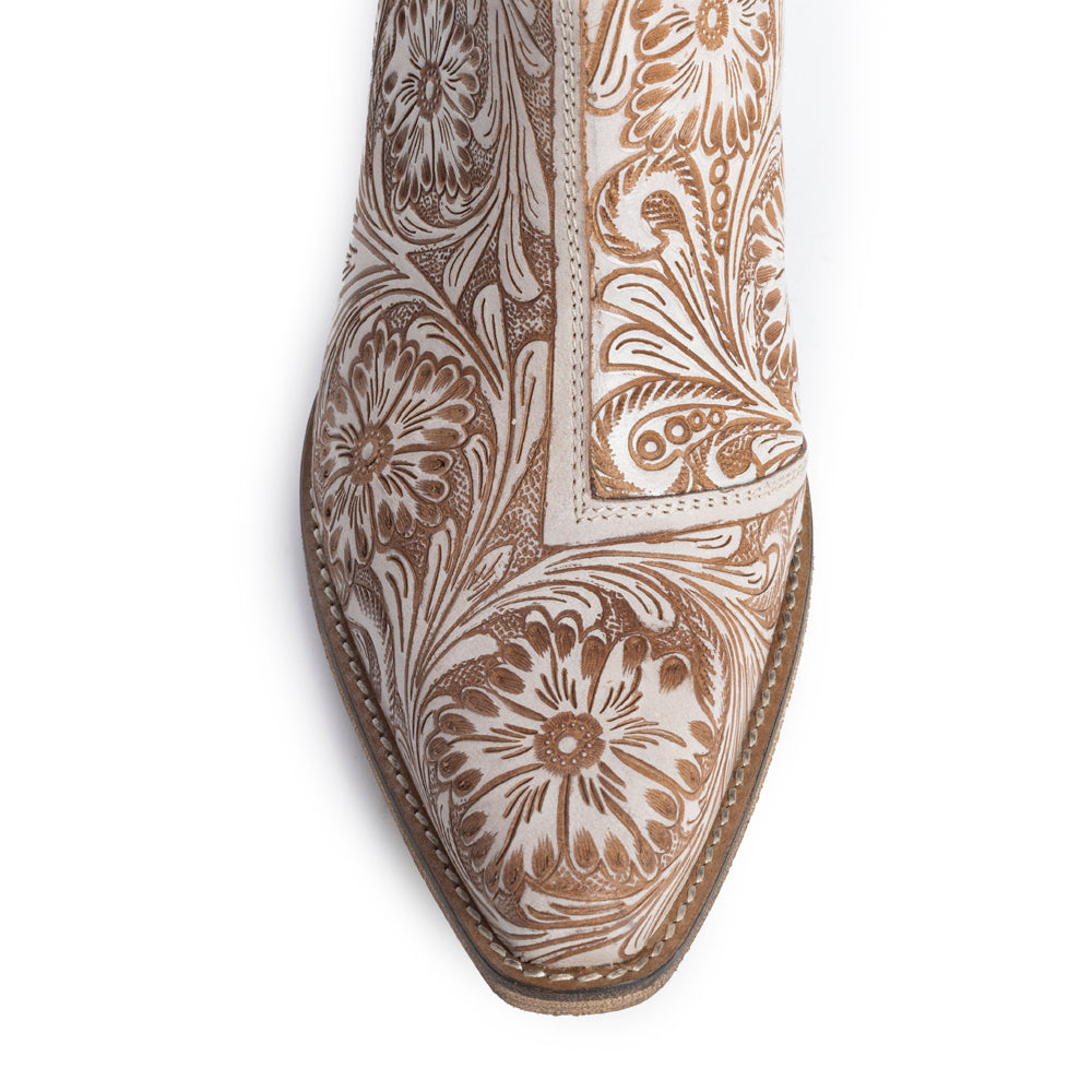 Western Moxie Hand-Tooled Booties