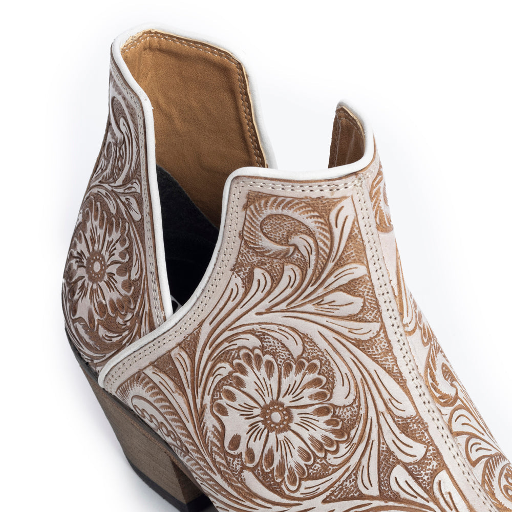 Western Moxie Hand-Tooled Booties