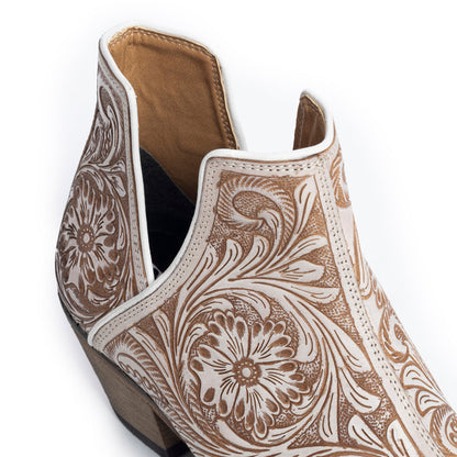 Western Moxie Hand-Tooled Booties