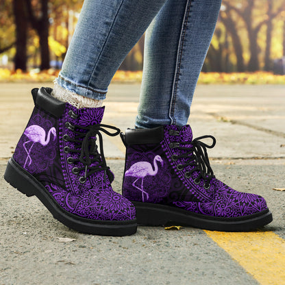 Flamingo Mandala Boots