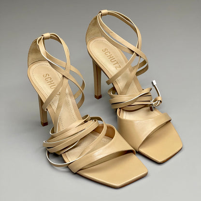 Ankle Tie Women's Leather High Heel