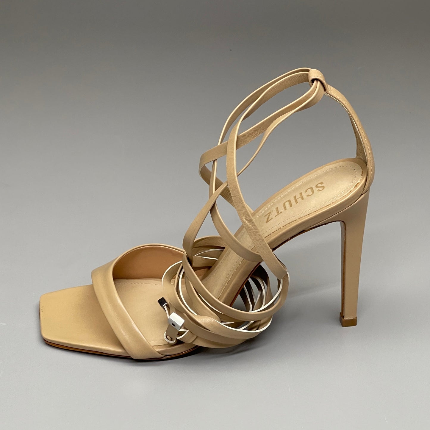 Ankle Tie Women's Leather High Heel