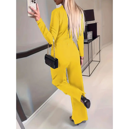 Casual Jumpsuit with Belted Waist