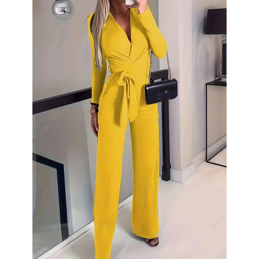 Casual Jumpsuit with Belted Waist